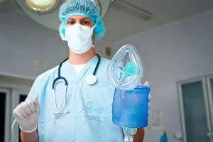 Image before putting a mask for anesthesia